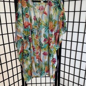 Tropical Floral Women's Swim Coverup